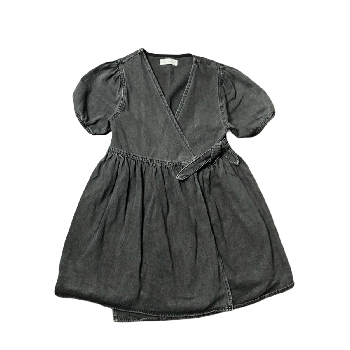 zara denim wrap dress Zara Denim Asymmetric Wrap Dress Cotton NWT Size M L