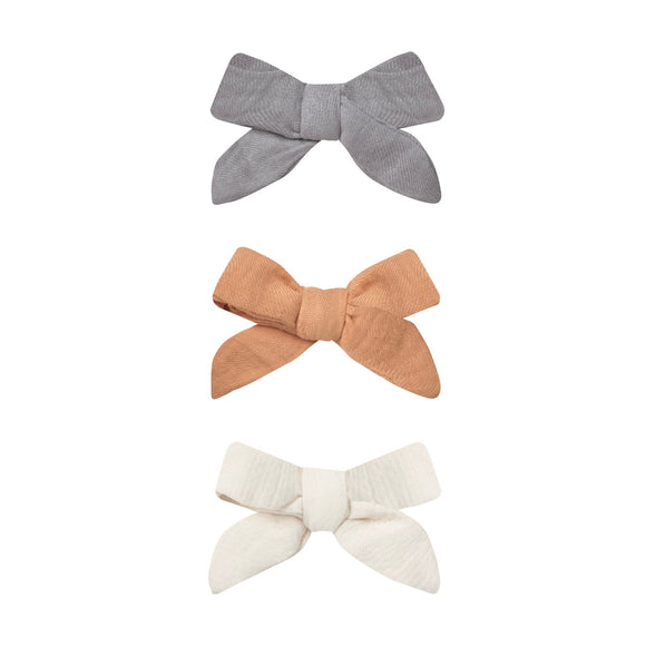 Quincy Mae Set of 3 Bow with Clip - Multi