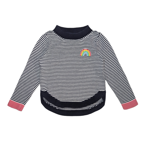 Joules Stripe Rainbow Sweater