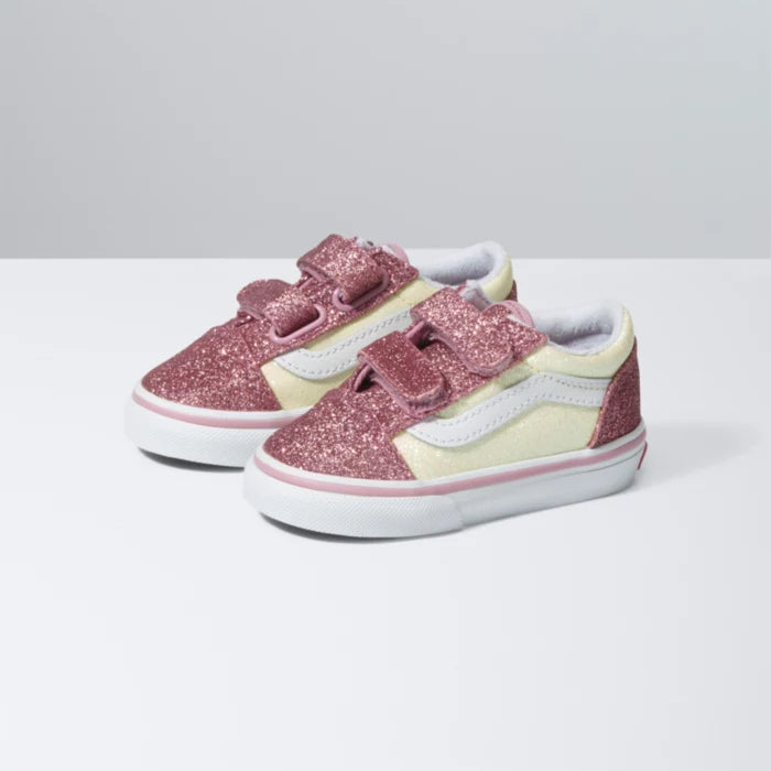 Pink vans 2025 with glitter