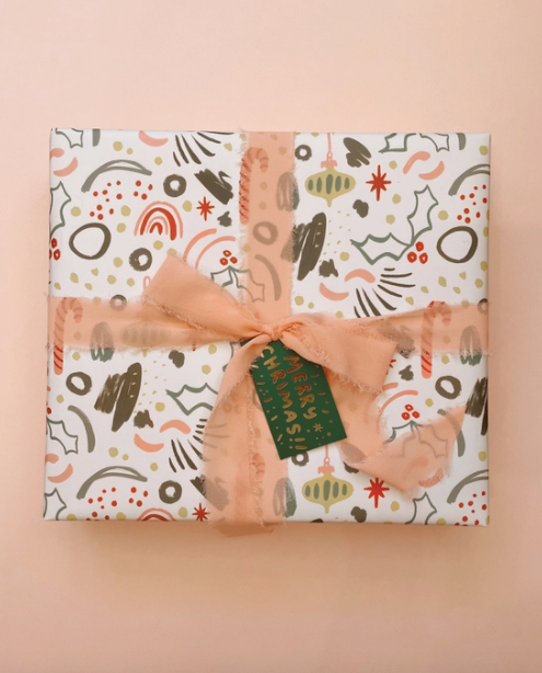 Abbie Ren Abstract Christmas Wrapping Paper