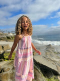Vignette Sage Dress - Pink/Lavender Stripe