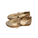 Zara Gold Cut-Out Shoes