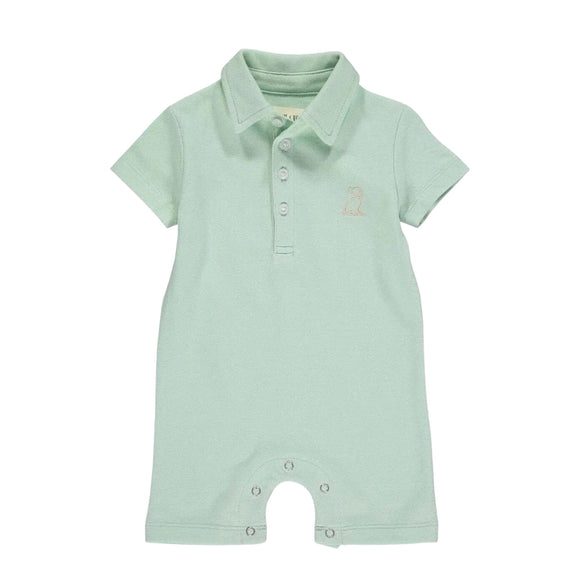 Me and Henry Green Pique Polo Romper