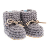 Beba Bean Baby Booties Sweater Mocs - Grey