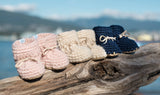 Beba Bean Baby Booties Sweater Mocs - Pink