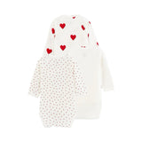Petit Bateau Set of 3 Onesies - Hearts