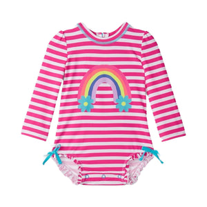 Hatley Baby Girls Candy Stripes Rashguard Swimsuit