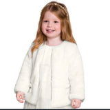 Milon Faux Fur Bow Coat - Ivory