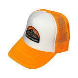 Forever Run Wild Explore More Snapback Hat - Neon Orange/White