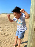 Me & Henry Bluepeter Ribbed Shorts - Blue