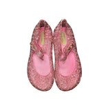 Mini Melissa Campana Flats in Pink Glitter