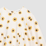 Miles The Label - Sunflower Print on Crème Terry Dress