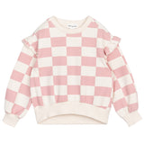 Miles The Label - Pink Check Sweatshirt