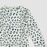 Miles The Label - Leopard Print On Mint Long-Sleeve Swimsuit