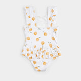 Petit Lem - Lemon Print On Off-White One-Piece Swimsuit