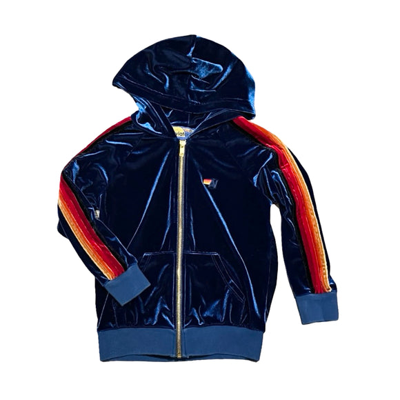 Aviator Nation Velour Zip-Up Hoodie