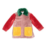 Stella McCartney Colour-Block Faux Fur Jacket