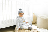 Beba Bean Baby Booties Sweater Mocs - Grey