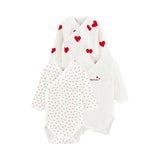 Petit Bateau Set of 3 Onesies - Hearts