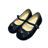 Armani Navy Ballet Flat Shoes