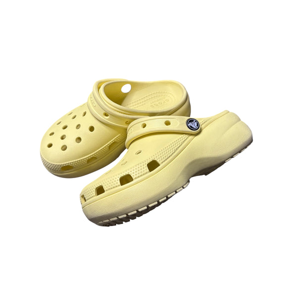 Yellow Platform Crocs