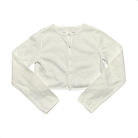Jacadi White Short Cotton Cardigan