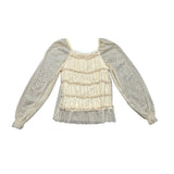 Zara Girls Gold Mesh Long-Sleeve Blouse