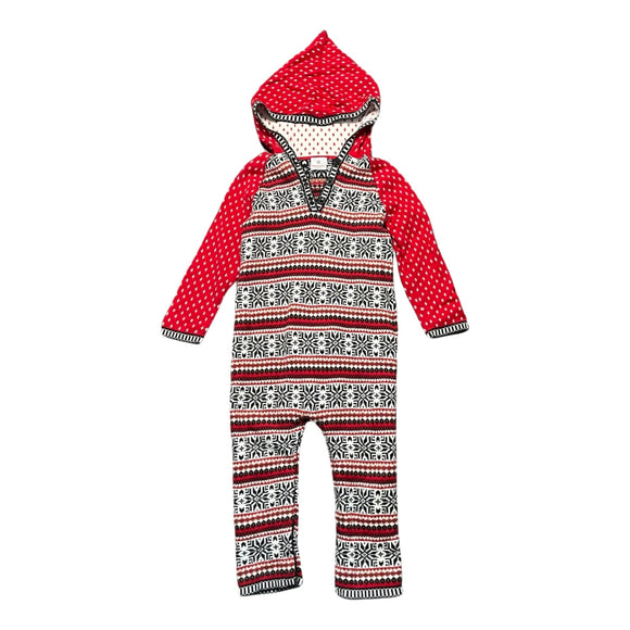 Hanna Anderson Navy and Red Knit Onesie