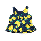 Janie and Jack Navy Floral Blouse