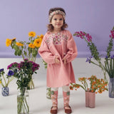 Louise Misha Pink Embroidered Dress