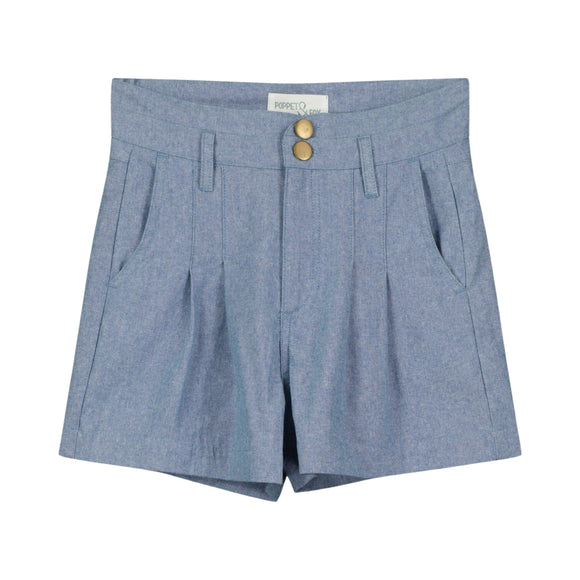 Poppet and Fox Tailored Shorts - Chambray