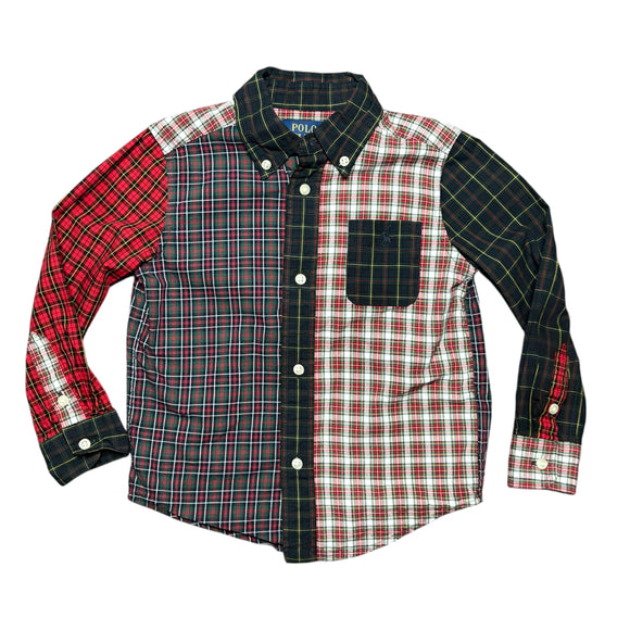 Ralph Lauren Boys Plaid Cotton Oxford Fun Shirt