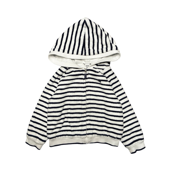 Janie and Jack Striped Terry Zip-Up Hoodie