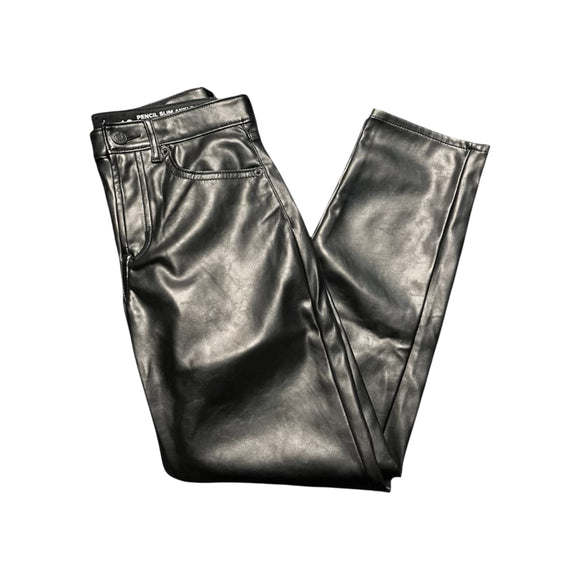 Gap Faux Leather Pencil Slim Ankle High Rise Pants