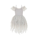 Tutu Du Monde Grey Skull Dress + Crown Headband