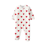 Petit Bateau White Heart Sleeper