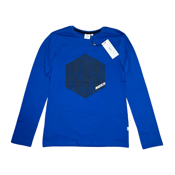 Hugo Boss Blue Long Sleeve Shirt