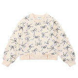 Miles The Label Locket Print on Ivory Girl's Sweatshirt