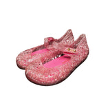 Mini Melissa Campana Flats in Pink Glitter