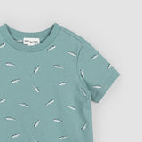 Miles The Label - Fishbone Print on Seafoam T-Shirt