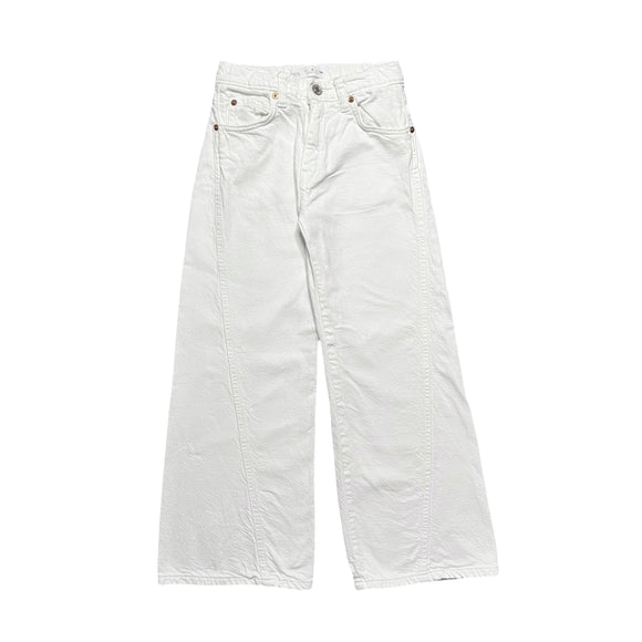 Zara White Wide Leg Jeans