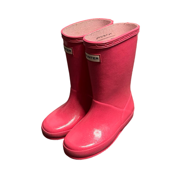 Hunter Pink Sparkly Rain Boots