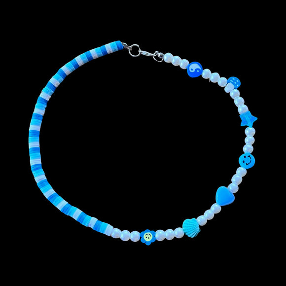 Hanna Hand-Made Blue Fun Necklace