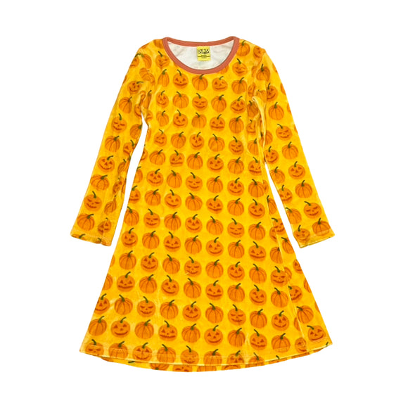 Duns Pumpkin Velour Dress