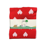 Joules Snowy Red Heart Scarf and Hat Set