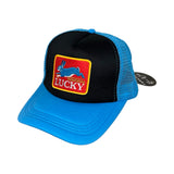 Forever Run Wild Naturally Lucky Snapback Hat - Neon Blue/Black