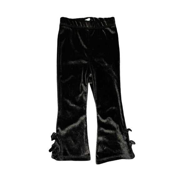 Zara Velour Wide Leg Bow Pants