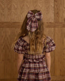 Rylee and Cru Oversized Bow | Burgundy Plaid