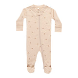 Quincy Mae Zip Long Sleeve Sleeper Footie || Rainbows